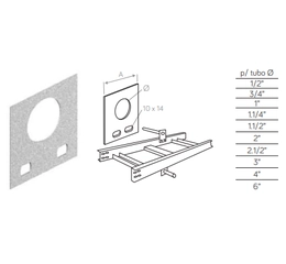 Saída Horizontal para Eletroduto EC-LAC 43